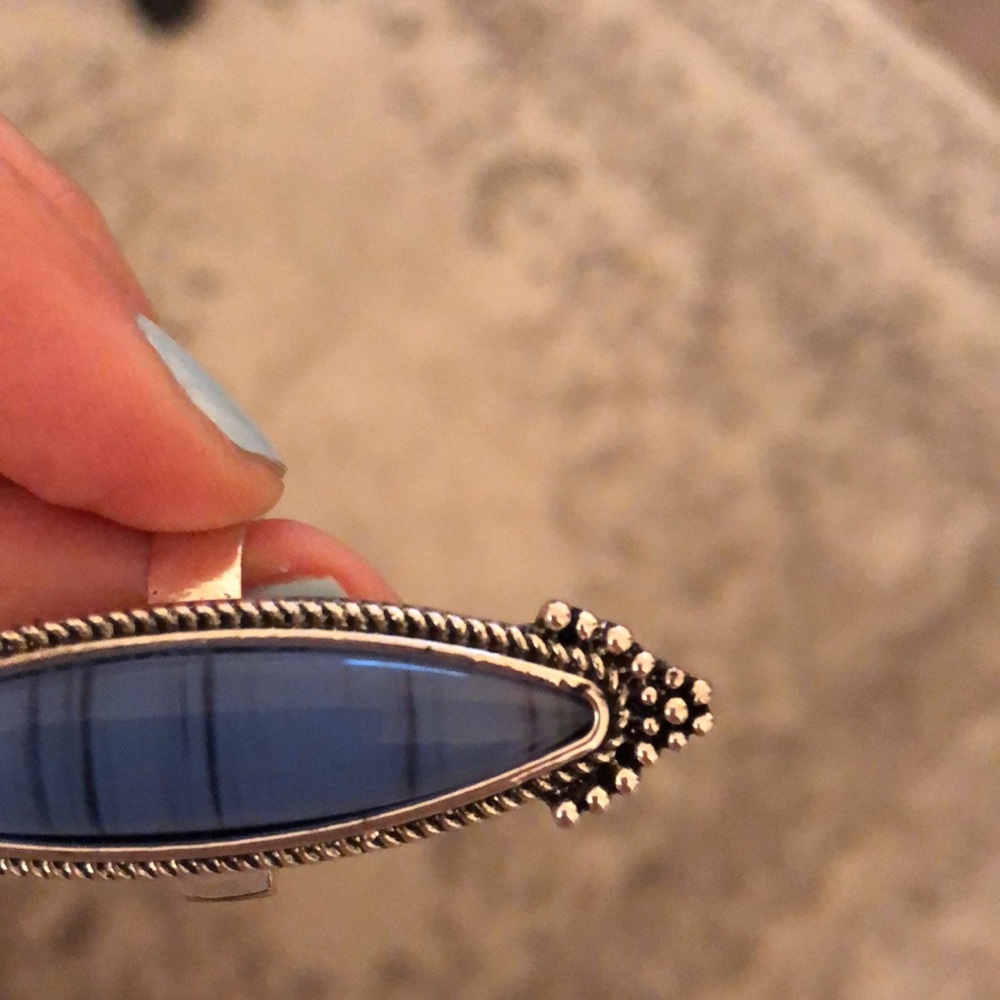 Blue Gemstone Boho Statement Ring - image 6